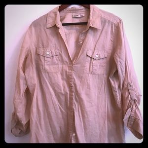 🕶 Sheer, Button Down Top